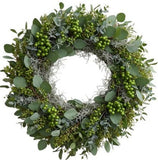 Green Berries Natural Wreath - Flowers Box London