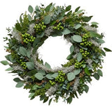 Green Berries Natural Wreath - Flowers Box London