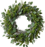 Green Berries Natural Wreath - Flowers Box London