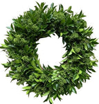 Green Skimmia Door Wreath - Flowers Box London