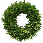 Green Skimmia Door Wreath - Flowers Box London