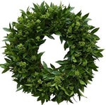 Green Skimmia Door Wreath - Flowers Box London
