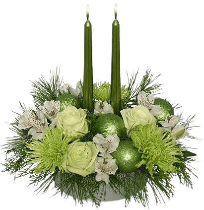 Green Winter Spice Hat Box - Flowers Box London