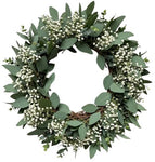 Gypsophila with Eucalyptus Door Wreath
