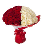 Half to Half Luxury Roses Bouquet - Flowers Box London