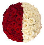 Half to Half Luxury Roses Bouquet - Flowers Box London