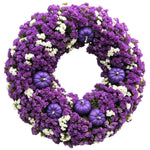 Halloween Limonium with Miniature Purple Pumpkin Wreath