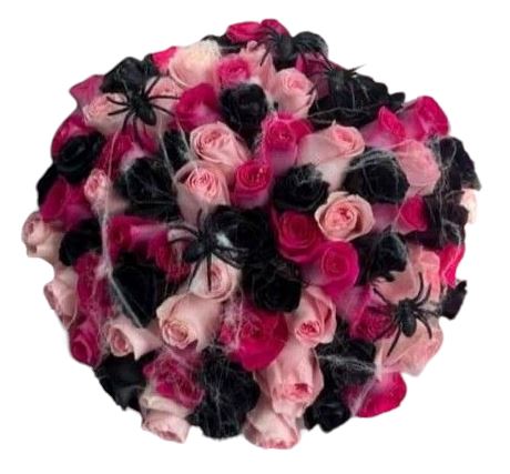 Halloween Spaider Bouquet of Roses