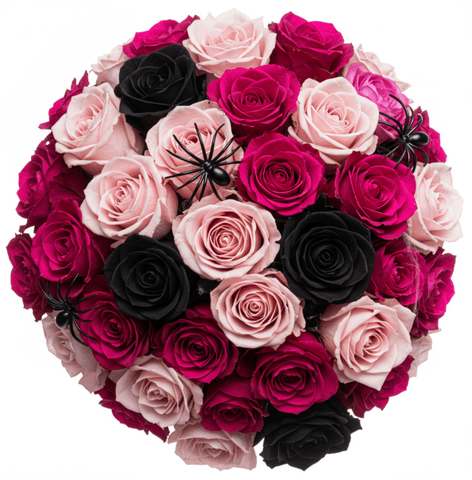Halloween Spaider Bouquet of Roses - Flowers Box London