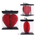 Handmade Red Heart Shape Rose - Flowers Box London
