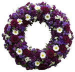 Harmony in Burgundy and Purple Bloom Wreath