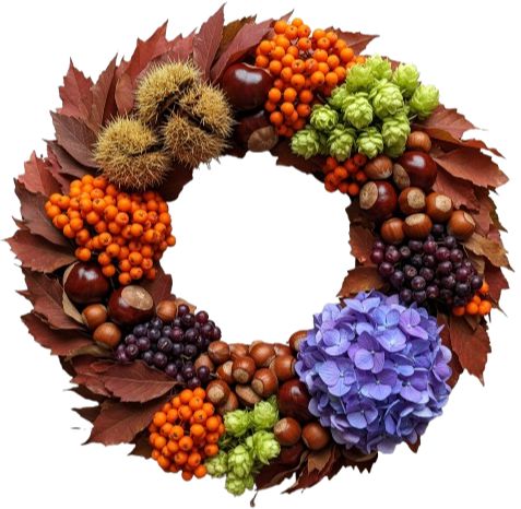Harvest Glow Woodland Door Wreath