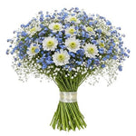 Heavenly Blue Blooming Whisper Bouquet - Flowers Box London