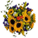 Hot Sun Bouquet of Sunflowers and Lily