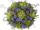 Hydrangea and Cornflowers with Curly Willow Bouquet - Flowers Box London