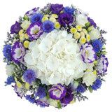Hydrangea in Blue and White Bouquet - Flowers Box London