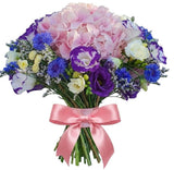 Hydrangea in Blue and White Bouquet - Flowers Box London