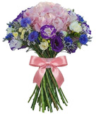 Hydrangea in Blue and White Bouquet - Flowers Box London