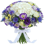 Hydrangea in Blue and White Bouquet - Flowers Box London