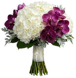 Hydrangea with Vanda Orchids Blooms Bouquet