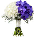 Hydrangea with Vanda Orchids Blooms Bouquet