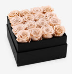 Infinity Luxury Roses Square Box - Rose Head Ø 3,5 cm - Flowers Box London