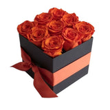 Infinity Luxury Roses Square Box - Rose Head Ø 3,5 cm - Flowers Box London