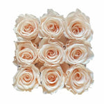 Infinity Luxury Roses Square Box - Rose Head Ø 3,5 cm - Flowers Box London