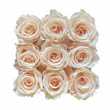 Infinity Luxury Roses Square Box - Rose Head Ø 3,5 cm - Flowers Box London