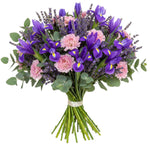 Iris and Scobiosa with Lavender Bouquet - Flowers Box London