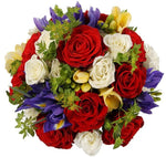 Iris in Roses Charming Bouquet - Flowers Box London