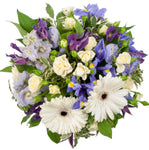 Ivory and Purple Pretty Bouquet - Flowers Box London