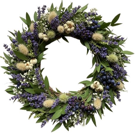 Lavender and Dried Flowers Door Wreath