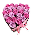 Lavender and Pink Roses Box - Flowers Box London