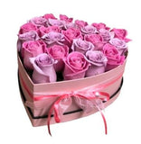 Lavender and Pink Roses Box - Flowers Box London