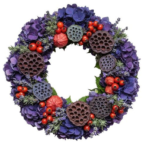 Lavender Dreams Berry Charm Door Wreath