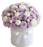 Lavender Rose and Peony Pastel Bloom Box - Flowers Box London