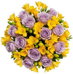Lavender Roses and Freesias Bouuqet - Flowers Box London