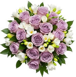 Lavender Roses and Freesias Bouuqet - Flowers Box London