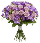 Lavender Roses and Freesias Bouuqet - Flowers Box London