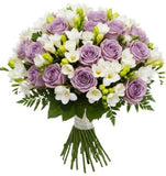 Lavender Roses and Freesias Bouuqet - Flowers Box London