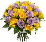 Lavender Roses and Freesias Bouuqet - Flowers Box London