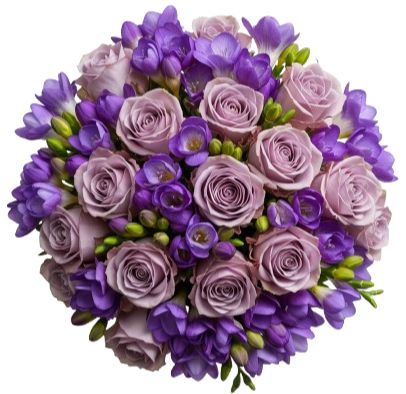 Lavender Roses and Freesias Bouuqet