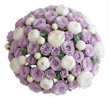 Lavender Roses with Peonies Refined Luxury Bouquet - Flowers Box London