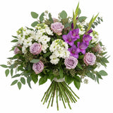 Lavender Roses with Stocks and Gladioli Bouquet - Flowers Box London