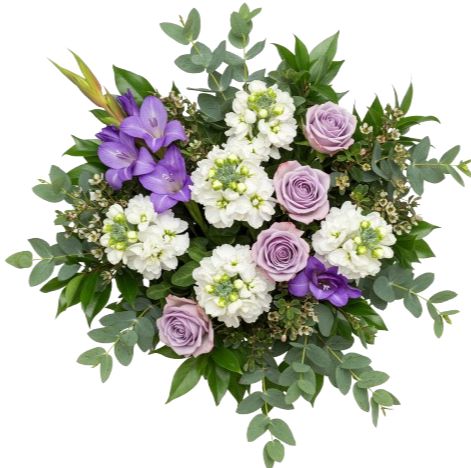 Lavender Roses with Stocks and Gladioli Bouquet