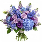 Lavender Sweet Pea with Blue Accent Bouquet - Flowers Box London