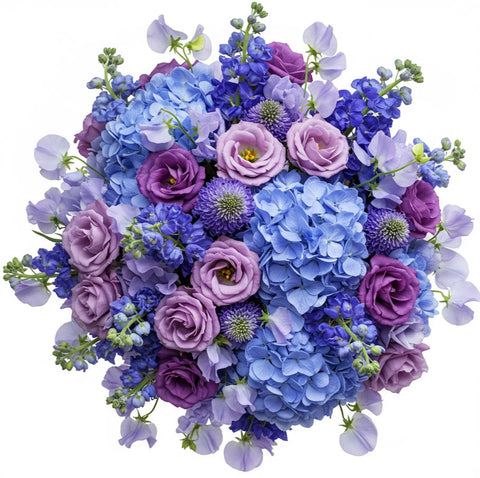 Lavender Sweet Pea with Blue Accent Bouquet