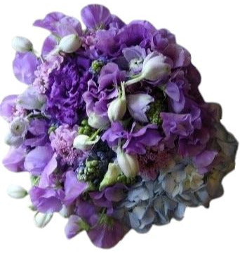 Lavender Sweet Pea with Blue Accent Bouquet