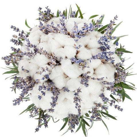 Lavender with Cotton and Greenery Bouquet